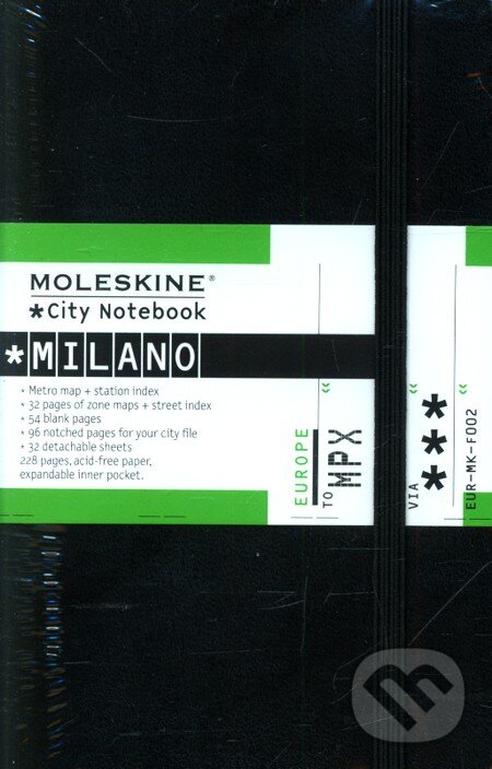 Moleskine CITY - malý zápisník Miláno (čierny), Moleskine, 2007