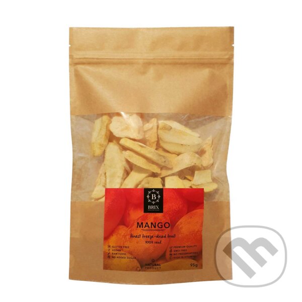 Kávy a čaje: Mrazom sušené mango 95g (Brix). Brix, 2019 Kávy a čaje: Mrazom sušené mango 95g (Brix). Brix, 2019