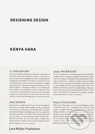 Kniha: Designing Design (Kenya Hara). Lars Muller Publishers, 2015 Kniha: Designing Design (Kenya Hara). Lars Muller Publishers, 2015