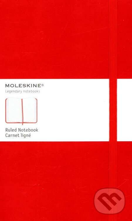 Moleskine - stredný linajkový zápisník (červený), Moleskine