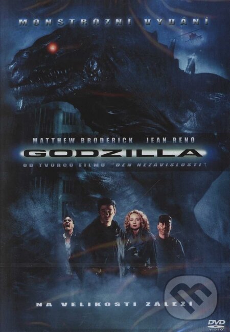 Film: Godzilla (Gareth Edwards, Max Borenstein, Dave Callaham a Roland Emmerich) (DVD). Bonton Film, 1998 Film: Godzilla (Gareth Edwards, Max Borenstein, Dave Callaham a Roland Emmerich) (DVD). Bonton Film, 1998