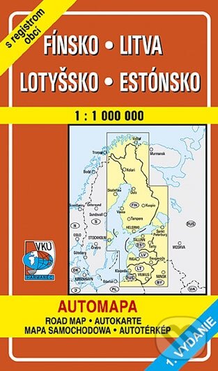 Fínsko, Litva, Lotyšsko, Estónsko 1:1 000 000 (VKÚ Harmanec). VKÚ Harmanec Fínsko, Litva, Lotyšsko, Estónsko 1:1 000 000 (VKÚ Harmanec). VKÚ Harmanec