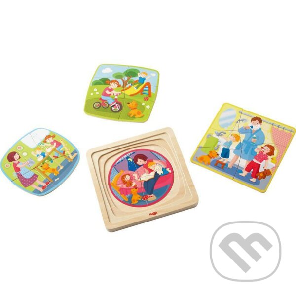 Puzzle: Drevené puzzle Môj deň (Haba). Haba, 2019 Puzzle: Drevené puzzle Môj deň (Haba). Haba, 2019