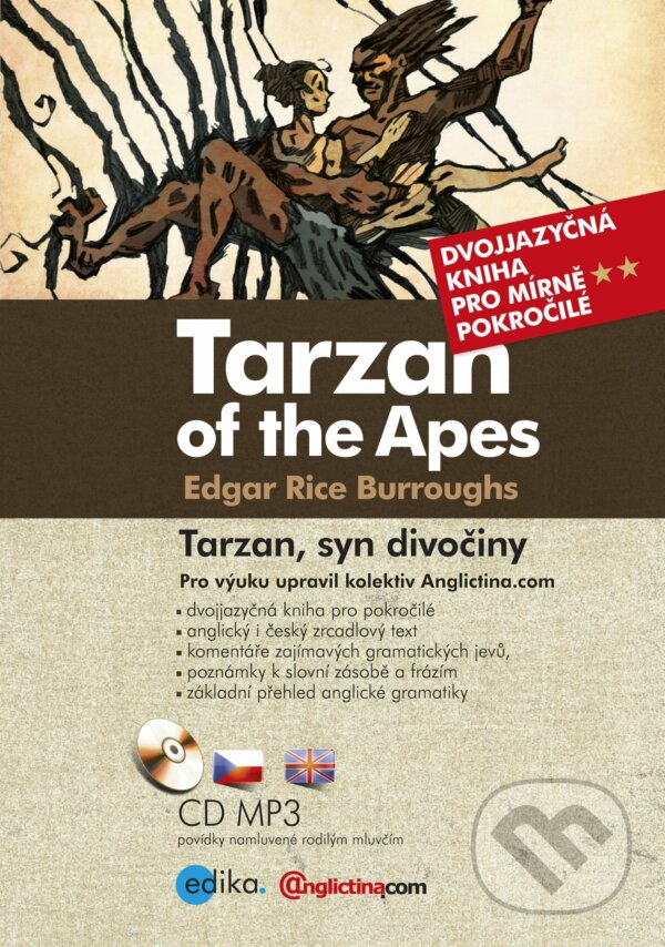 E-kniha: Tarzan of the Apes / Tarzan, syn divočiny (Edgar Rice Burroughs). Edika, 2015 E-kniha: Tarzan of the Apes / Tarzan, syn divočiny (Edgar Rice Burroughs). Edika, 2015
