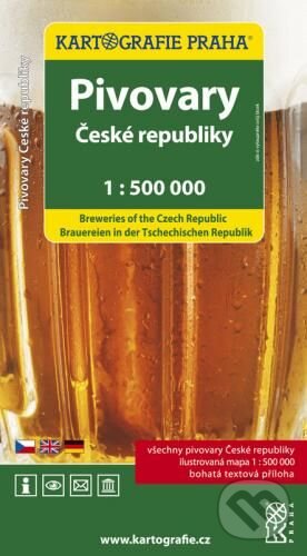 Kniha: Pivovary České republiky 1:500 000 (Petr Novotný). Kartografie Praha, 2009 Kniha: Pivovary České republiky 1:500 000 (Petr Novotný). Kartografie Praha, 2009