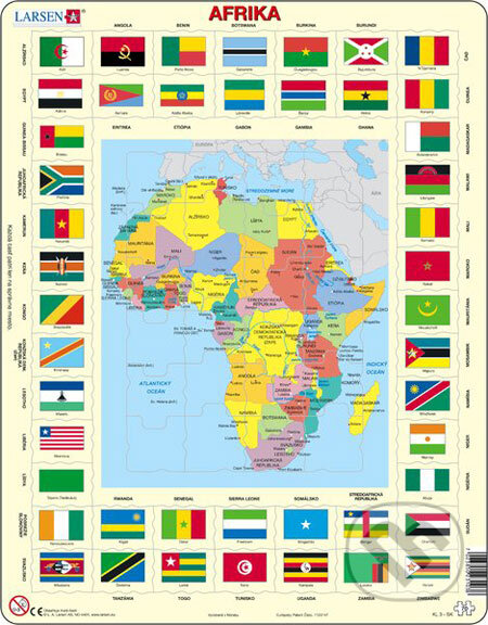 Afrika (politická + vlajky) KL3, Larsen