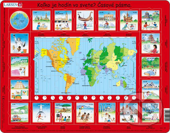 Puzzle: Koľko je hodín vo svete? Časové pásma SS4 (Larsen). Larsen Puzzle: Koľko je hodín vo svete? Časové pásma SS4 (Larsen). Larsen