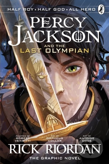 Kniha: Percy Jackson and the Last Olympian: The Graphic Novel (Rick Riordan). Puffin Books, 2019 Kniha: Percy Jackson and the Last Olympian: The Graphic Novel (Rick Riordan). Puffin Books, 2019