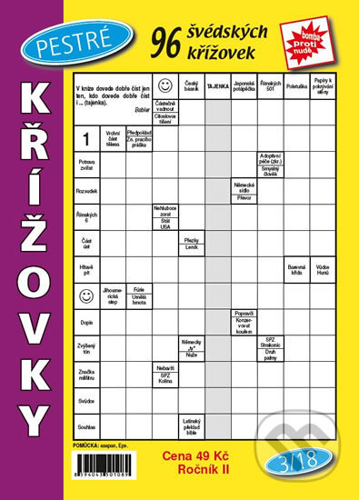 Kniha: Pestré křížovky 3/18 (Telpres). Telpres, 2018 Kniha: Pestré křížovky 3/18 (Telpres). Telpres, 2018