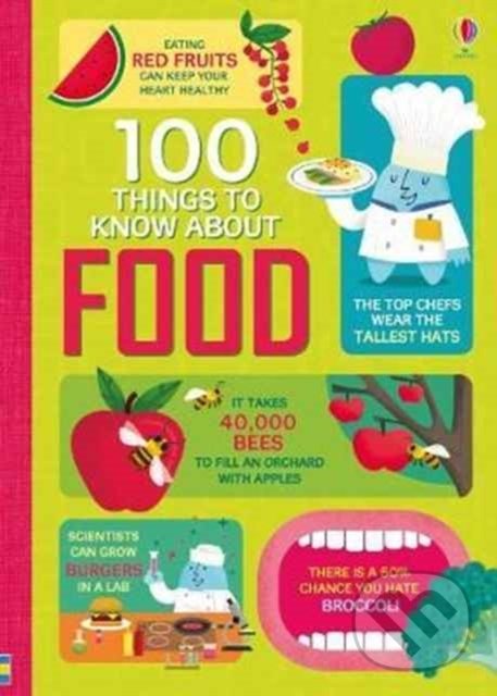 Kniha: 100 Things to Know About Food (Rachel Firth, Rose Hall, Sam Baer a kolektív). Usborne, 2017 Kniha: 100 Things to Know About Food (Rachel Firth, Rose Hall, Sam Baer a kolektív). Usborne, 2017