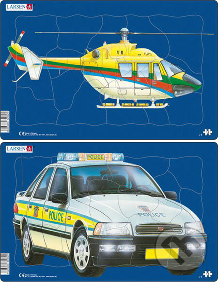 Puzzle: Helikoptéra/Policajné auto (2 v 1) (U3) (Larsen). Larsen Puzzle: Helikoptéra/Policajné auto (2 v 1) (U3) (Larsen). Larsen