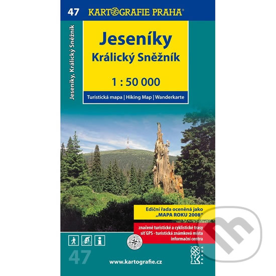 Jeseníky, Králický Sněžník (turistická mapa) (Kartografie Praha). Kartografie Praha, 2015 Jeseníky, Králický Sněžník (turistická mapa) (Kartografie Praha). Kartografie Praha, 2015
