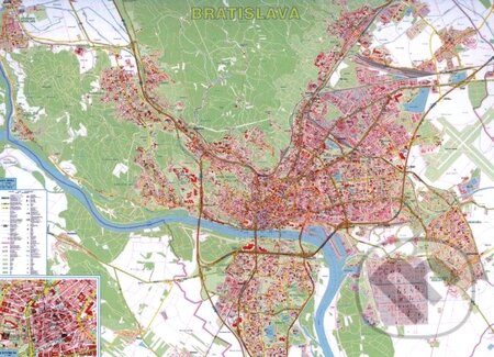 Bratislava - nástenná mapa 1:15 000 (VKÚ Harmanec). VKÚ Harmanec Bratislava - nástenná mapa 1:15 000 (VKÚ Harmanec). VKÚ Harmanec