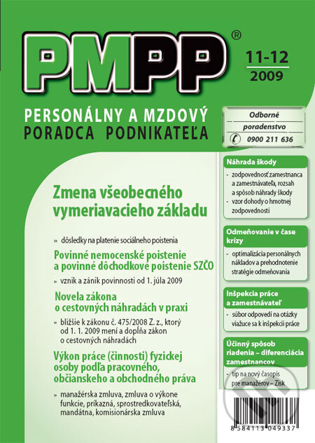 PMPP 11-12/2009 (Poradca podnikateľa). Poradca podnikateľa, 2009 PMPP 11-12/2009 (Poradca podnikateľa). Poradca podnikateľa, 2009