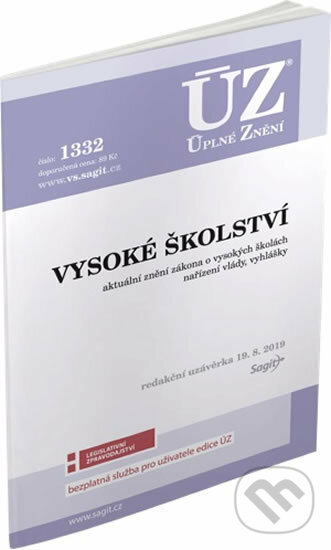 Kniha: Vysoké školství (Sagit). Sagit, 2019 Kniha: Vysoké školství (Sagit). Sagit, 2019