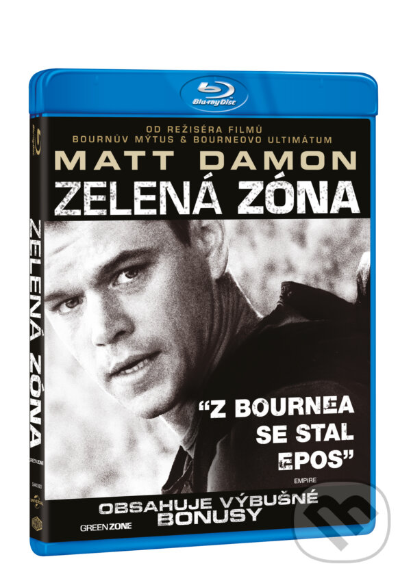 Film: Zelená zóna (Paul Greengrass) (Blu-ray). Magicbox, 2019 Film: Zelená zóna (Paul Greengrass) (Blu-ray). Magicbox, 2019