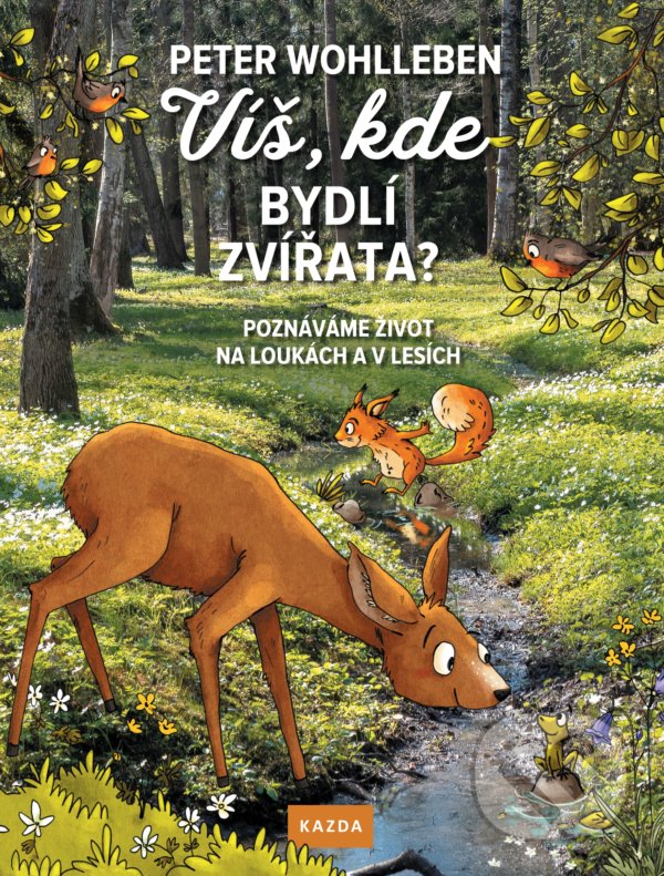 Kniha: Víš, kde bydlí zvířata? (Peter Wohlleben). Nakladatelství KAZDA, 2019 Kniha: Víš, kde bydlí zvířata? (Peter Wohlleben). Nakladatelství KAZDA, 2019