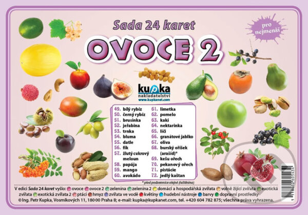 Kniha: Sada 24 karet - ovoce 2 (Petr Kupka). Kupka, 2015 Kniha: Sada 24 karet - ovoce 2 (Petr Kupka). Kupka, 2015
