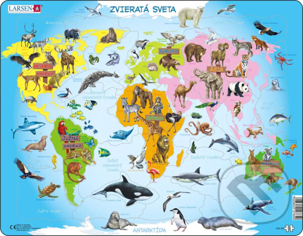 Puzzle: Zvieratá sveta A34 (Larsen). Larsen, 2020 Puzzle: Zvieratá sveta A34 (Larsen). Larsen, 2020