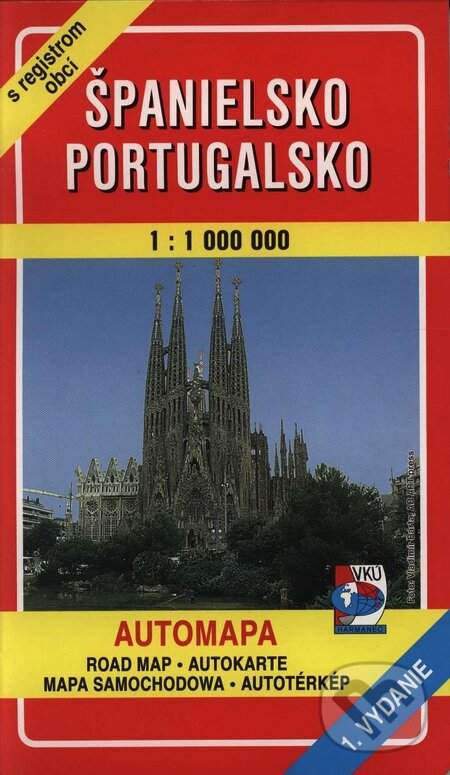 Španielsko, Portugalsko 1:1 000 000 - Kolektív autorov, VKÚ Harmanec, 2001