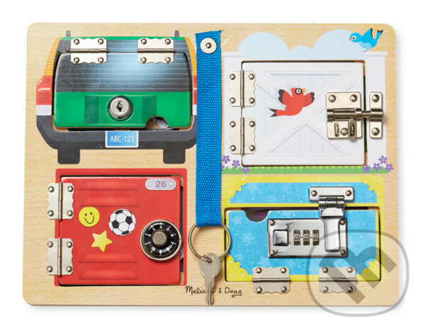 Společenská hra: Panel so zámkami a závorami (Melissa and Doug). Melissa and Doug, 2019 Společenská hra: Panel so zámkami a závorami (Melissa and Doug). Melissa and Doug, 2019