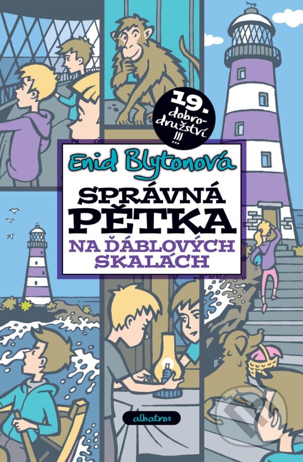 Kniha: Správná pětka na Ďáblových skalách (Enid Blyton). Albatros CZ, 2020 Kniha: Správná pětka na Ďáblových skalách (Enid Blyton). Albatros CZ, 2020