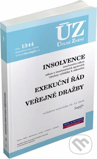 Kniha: Úplné Znění - 1344: Insolvence (Sagit). Sagit, 2019 Kniha: Úplné Znění - 1344: Insolvence (Sagit). Sagit, 2019