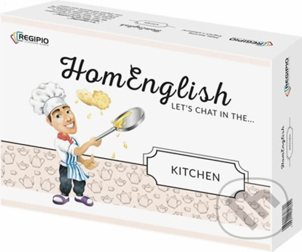 Společenská hra: HomEnglish: Let’s Chat In the kitchen (Regipio). Regipio, 2019 Společenská hra: HomEnglish: Let’s Chat In the kitchen (Regipio). Regipio, 2019