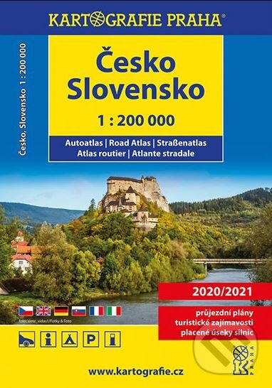Kniha: Česko, Slovensko - autoatlas 1:200 000 (Kartografie Praha). Kartografie Praha, 2019 Kniha: Česko, Slovensko - autoatlas 1:200 000 (Kartografie Praha). Kartografie Praha, 2019