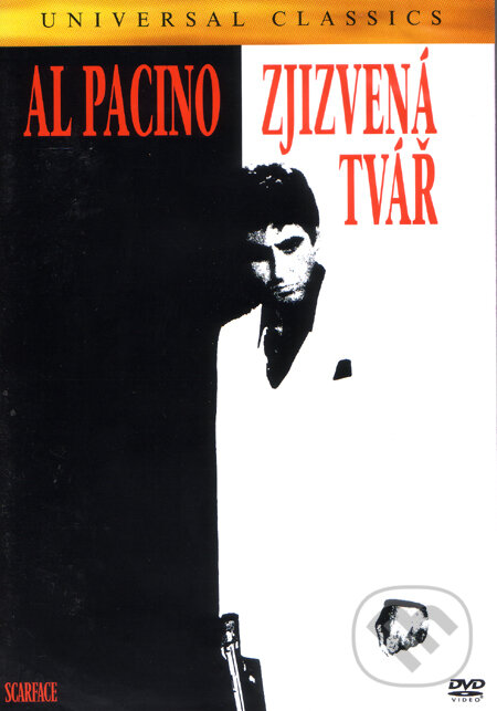 Film: Zjazvená tvár (Brian De Palm, John Whitesell a Brian De Palma) (DVD). Bonton Film, 1983 Film: Zjazvená tvár (Brian De Palm, John Whitesell a Brian De Palma) (DVD). Bonton Film, 1983