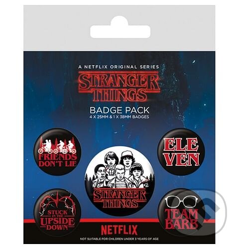 Odznaky Stranger Things - Postavy (5 ks) (Fantasy). Fantasy Odznaky Stranger Things - Postavy (5 ks) (Fantasy). Fantasy