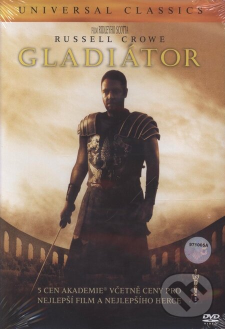Film: Gladiátor (Ridley Scott) (DVD). Bonton Film, 2000 Film: Gladiátor (Ridley Scott) (DVD). Bonton Film, 2000