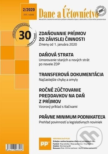 Dane a účtovníctvo 2/2020 (Poradca podnikateľa). Poradca podnikateľa, 2020 Dane a účtovníctvo 2/2020 (Poradca podnikateľa). Poradca podnikateľa, 2020