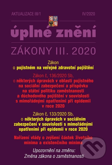 Aktualizace III/1 (Poradce s.r.o.). Poradce s.r.o., 2020 Aktualizace III/1 (Poradce s.r.o.). Poradce s.r.o., 2020