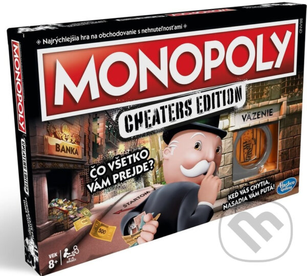 Společenská hra: Monopoly Cheaters - SK (Hasbro). Hasbro, 2020 Společenská hra: Monopoly Cheaters - SK (Hasbro). Hasbro, 2020