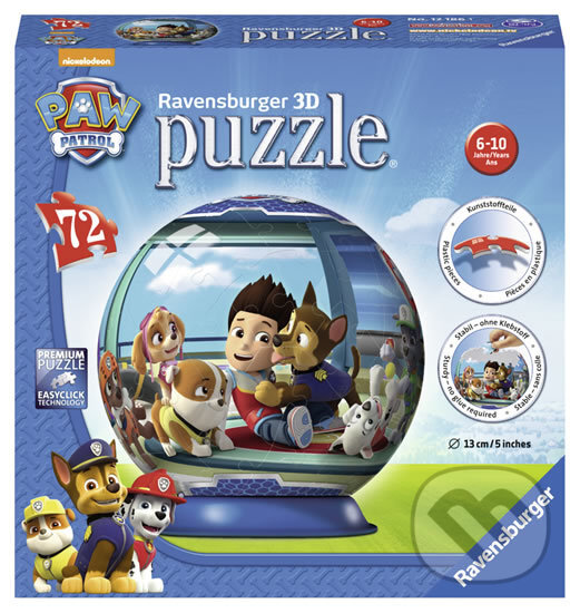 Puzzle: Puzzleball Tlapková Patrola (Ravensburger). Ravensburger, 2020 Puzzle: Puzzleball Tlapková Patrola (Ravensburger). Ravensburger, 2020