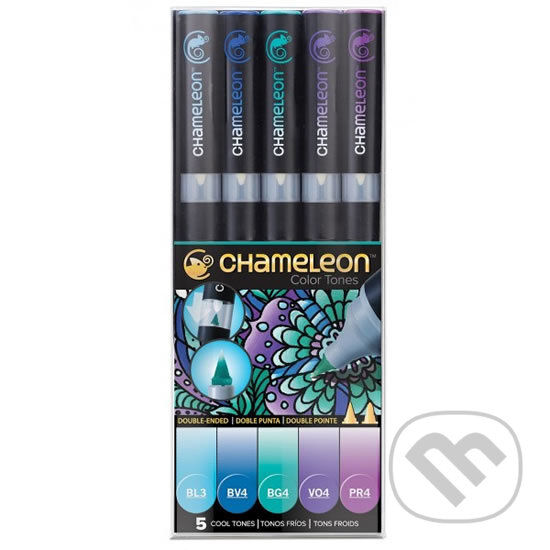 Set Chameleon tónovací fixy, 5ks - studené tóny (Chameleon). Chameleon, 2019 Set Chameleon tónovací fixy, 5ks - studené tóny (Chameleon). Chameleon, 2019