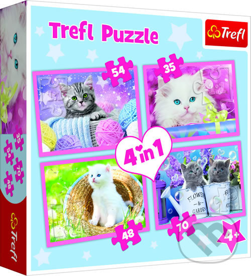 Puzzle: Hravá koťata 4v1 (Trefl). Trefl, 2020 Puzzle: Hravá koťata 4v1 (Trefl). Trefl, 2020
