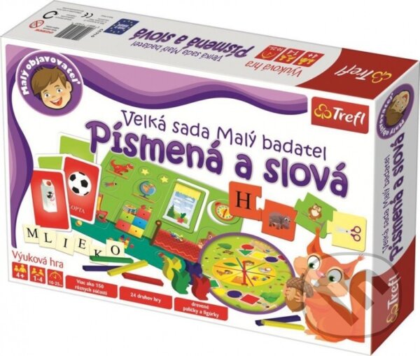 Spoločenská hra: Edukačná hra: Malý objaviteľ Písmená a slová (Trefl). Trefl, 2020 Spoločenská hra: Edukačná hra: Malý objaviteľ Písmená a slová (Trefl). Trefl, 2020