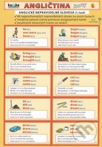 Kniha: Angličtina karty 1 - Nepravidelné slovesá (Petr Kupka). Kupka, 2009 Kniha: Angličtina karty 1 - Nepravidelné slovesá (Petr Kupka). Kupka, 2009