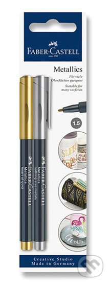 Faber - Castell Popisovač metalický - zlatý a stříbrný (Faber-Castell). Faber-Castell, 2020 Faber - Castell Popisovač metalický - zlatý a stříbrný (Faber-Castell). Faber-Castell, 2020