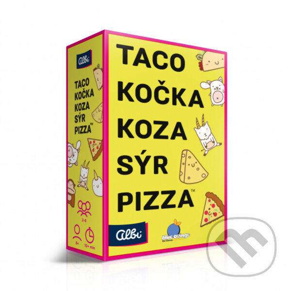 Společenská hra: Taco, kočka, koza, sýr, pizza (Albi). Albi, 2020 Společenská hra: Taco, kočka, koza, sýr, pizza (Albi). Albi, 2020