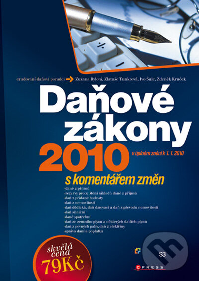 Kniha: Daňové zákony 2010 (Zuzana Rylová a kolektív). Computer Press, 2010 Kniha: Daňové zákony 2010 (Zuzana Rylová a kolektív). Computer Press, 2010
