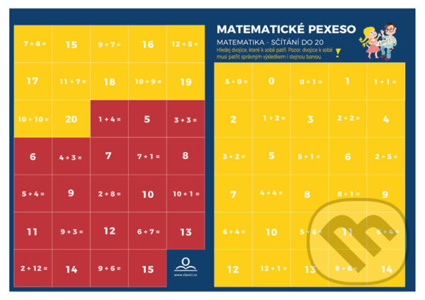 Společenská hra: Pexeso: Matematika - Sčítání v oboru do 20 (Martin Staněk). V lavici, 2020 Společenská hra: Pexeso: Matematika - Sčítání v oboru do 20 (Martin Staněk). V lavici, 2020