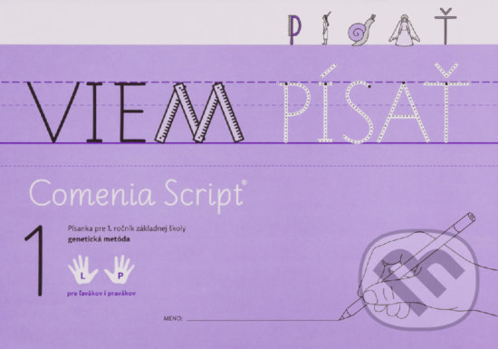 Kniha: Viem písať 1 + 2. Comenia Script - Genetická metóda (Radana Lencová). Indícia, s.r.o., 2018 Kniha: Viem písať 1 + 2. Comenia Script - Genetická metóda (Radana Lencová). Indícia, s.r.o., 2018