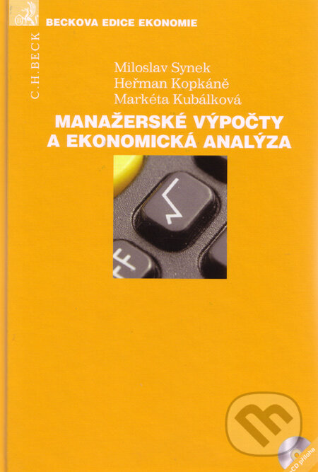 Kniha: Manažerské výpočty a ekonomická analýza + CD (Heřman Kopkáně, Markéta Kubálková a Miloslav Synek). C. H. Beck, 2009 Kniha: Manažerské výpočty a ekonomická analýza + CD (Heřman Kopkáně, Markéta Kubálková a Miloslav Synek). C. H. Beck, 2009