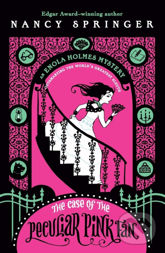 Kniha: The Case of the Peculiar Pink Fan (Nancy Springer). Puffin Books, 2010 Kniha: The Case of the Peculiar Pink Fan (Nancy Springer). Puffin Books, 2010