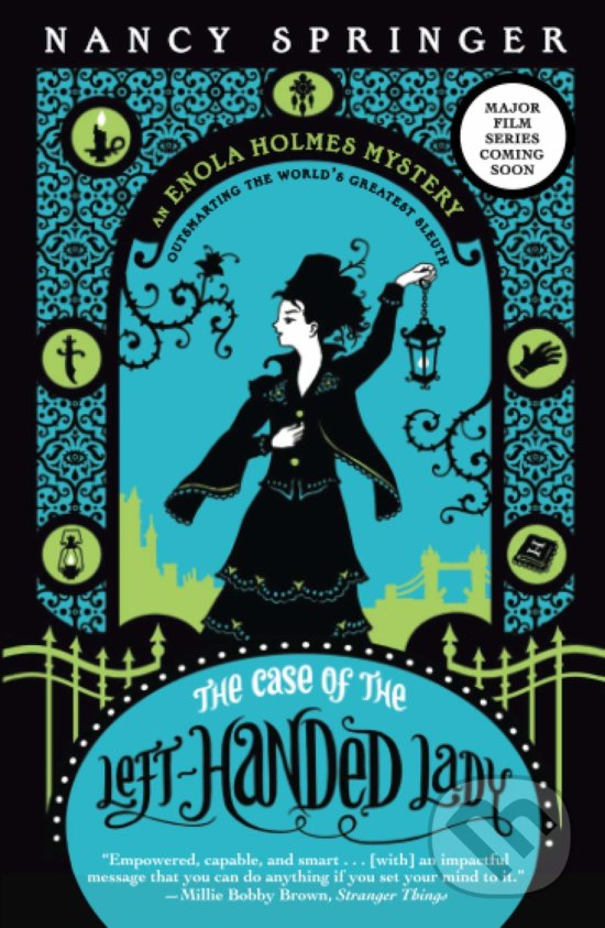 Kniha: The Case of the Left-Handed Lady (Nancy Springer). Puffin Books, 2008 Kniha: The Case of the Left-Handed Lady (Nancy Springer). Puffin Books, 2008