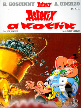 Kniha: Asterix a kotlík (Albert Uderzo a René Goscinny). Egmont ČR, 2010 Kniha: Asterix a kotlík (Albert Uderzo a René Goscinny). Egmont ČR, 2010