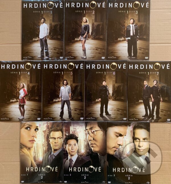 Film: Hrdinové – sada 10 DVD (Paul Shapiro, Allan Arkush, Paul A. Edwards, Adam Kane, Lesli Linka Glatte, Greg Beeman, John Badham a Tim Kring) (DVD). Film: Hrdinové – sada 10 DVD (Paul Shapiro, Allan Arkush, Paul A. Edwards, Adam Kane, Lesli Linka Glatte, Greg Beeman, John Badham a Tim Kring) (DVD).